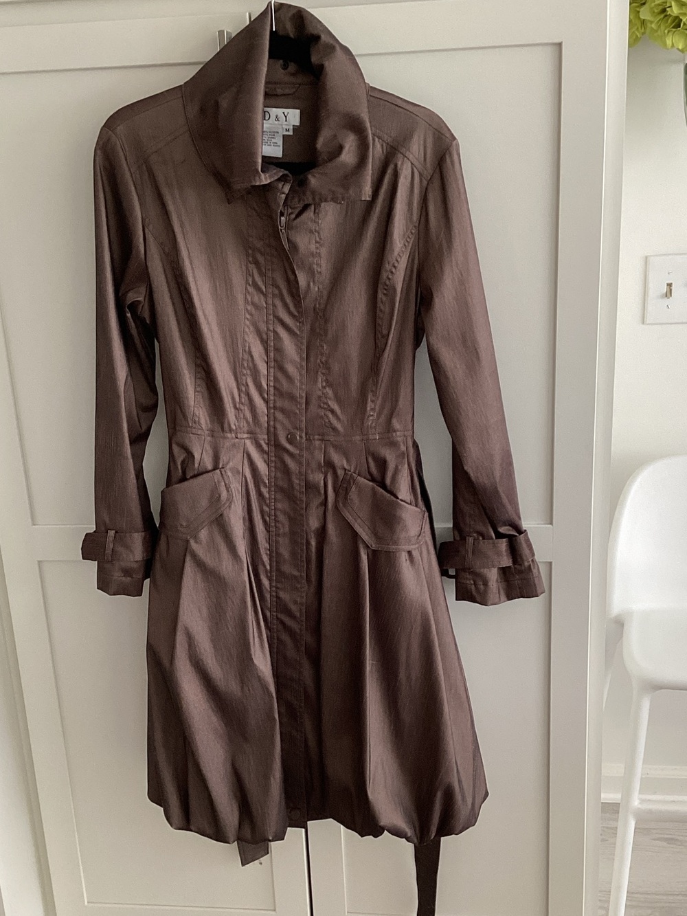 D&Y Chocolate Brown Women's Trench Coat